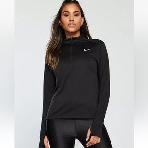 Nike Dry Element HZ Top DriFit Running Black 1/2 Zip Shirt Women's XS